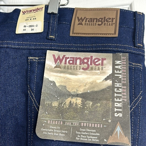 Wrangler Stretch Jean Extensible Dark Wash 44 x 34 - Picture 6 of 8